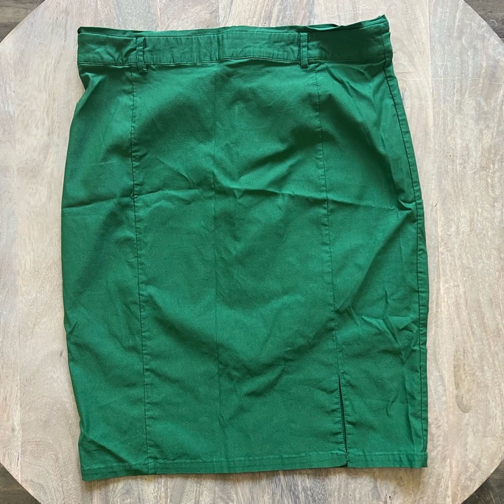 Elegant Green Pencil Skirt plus size